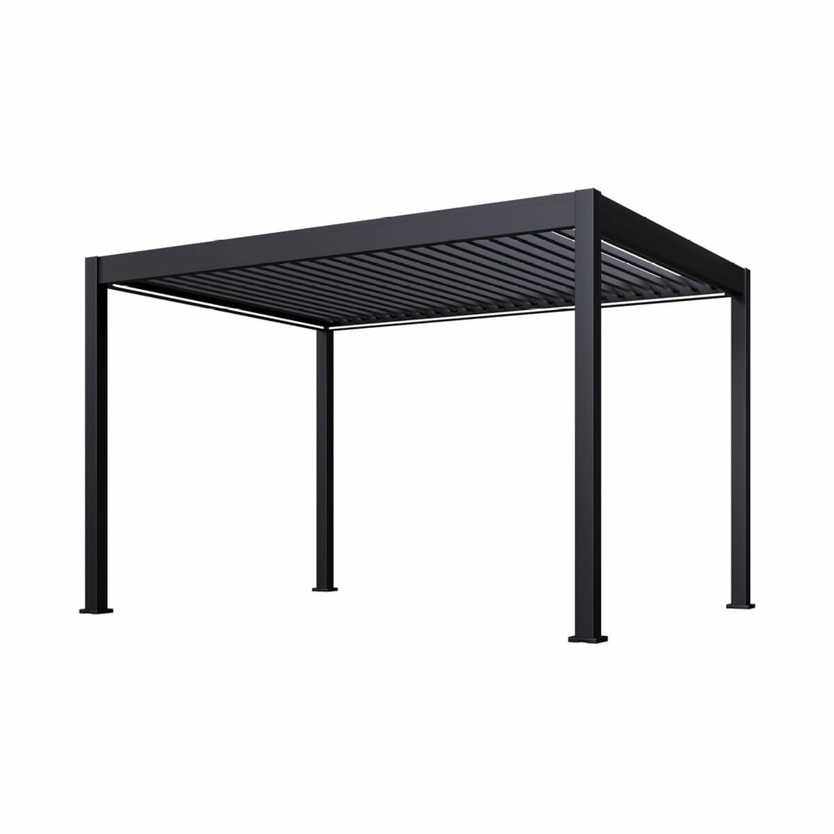 Pergola Ombrella Intro Plus Motorized with LED 10'x13' – Black