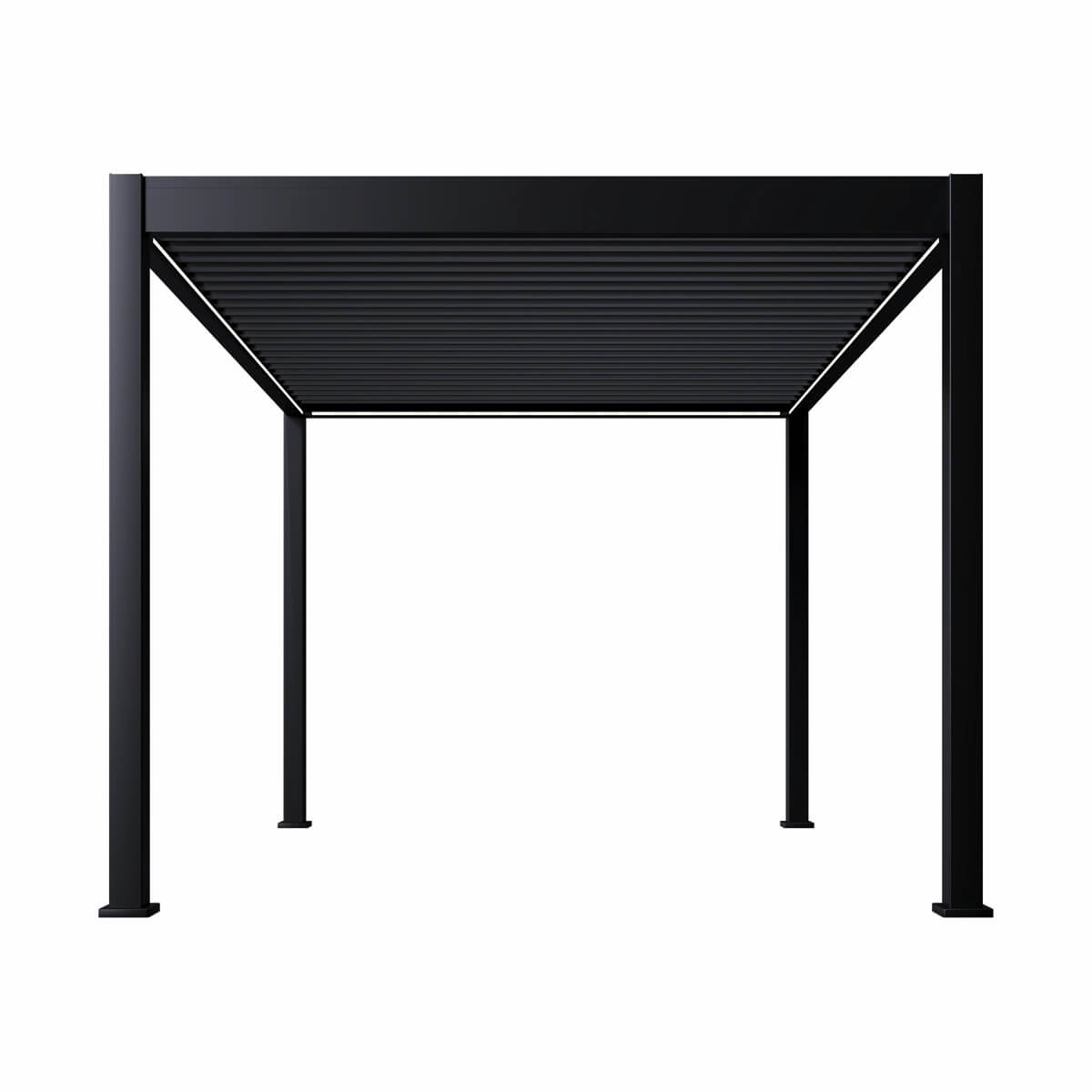 Pergola Ombrella Intro Plus Motorized with LED 10'x13' – Black