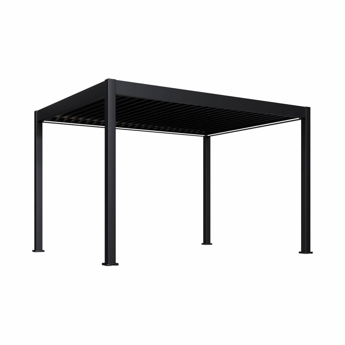 Pergola Ombrella Intro Plus Motorized with LED 10'x13' – Black