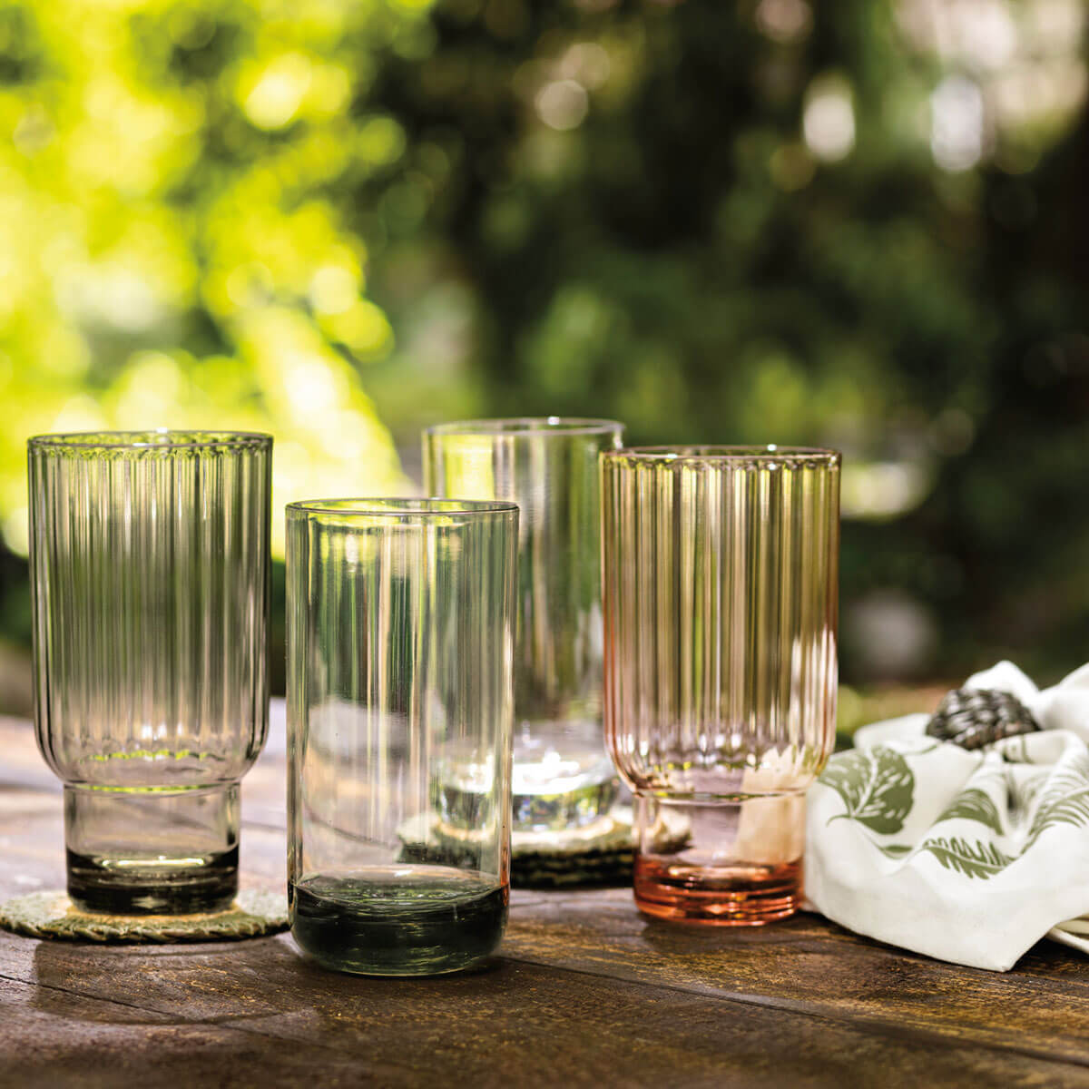 Ribbed Highball Glass