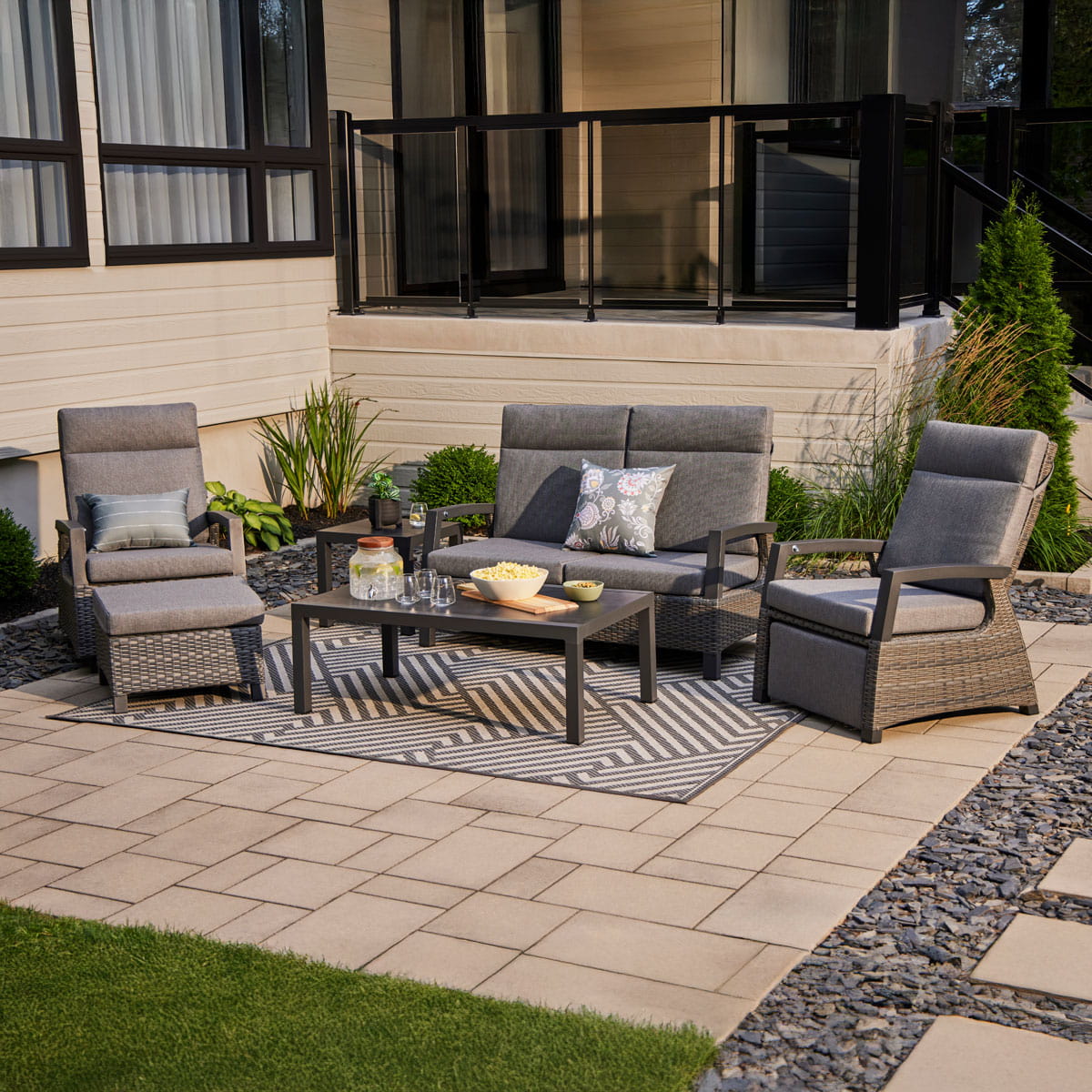 Ensemble conversation Prato - Gris