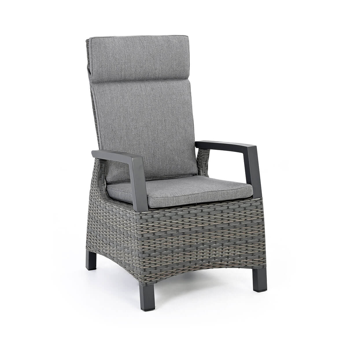 Prato Dining Set – 6 Chairs and Rectangular Table Gray