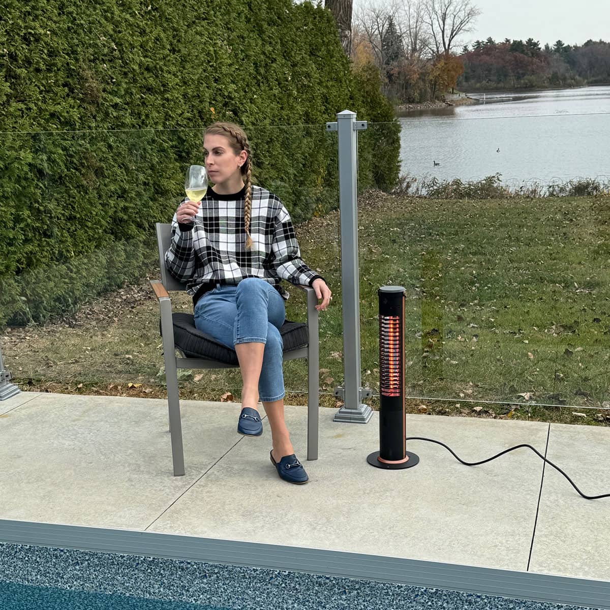 Chauffe-terrasse électrique portable - 1200W