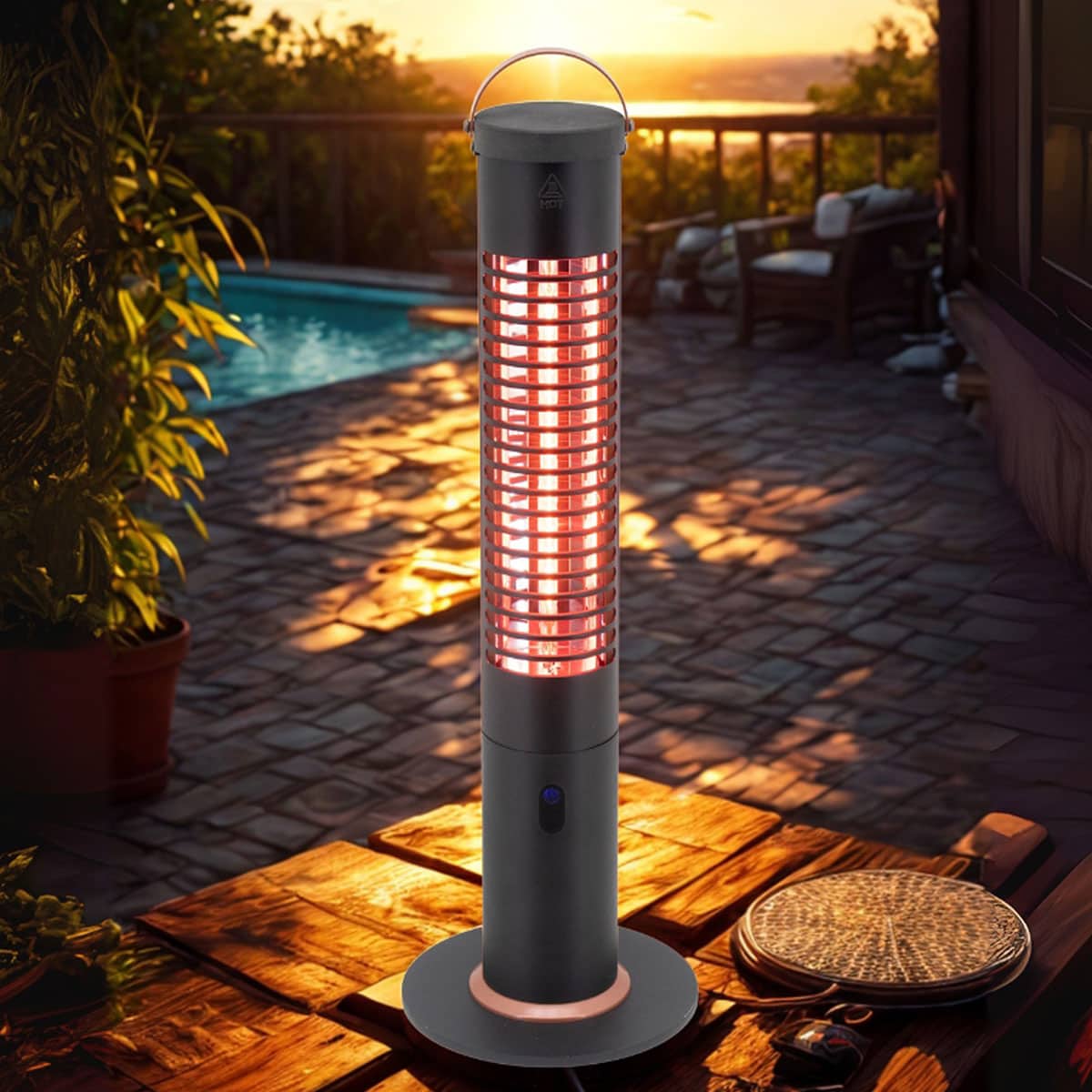 Chauffe-terrasse électrique portable - 1200W