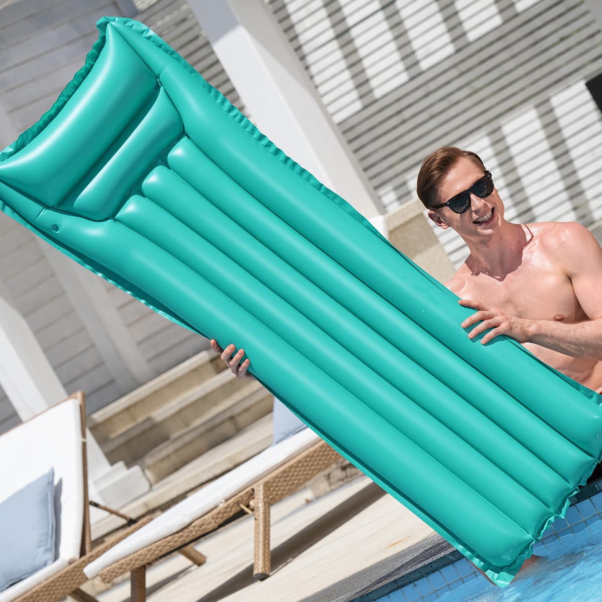 Matelas assortis 6' x 27'' – Émeraude Rouge et Lilas