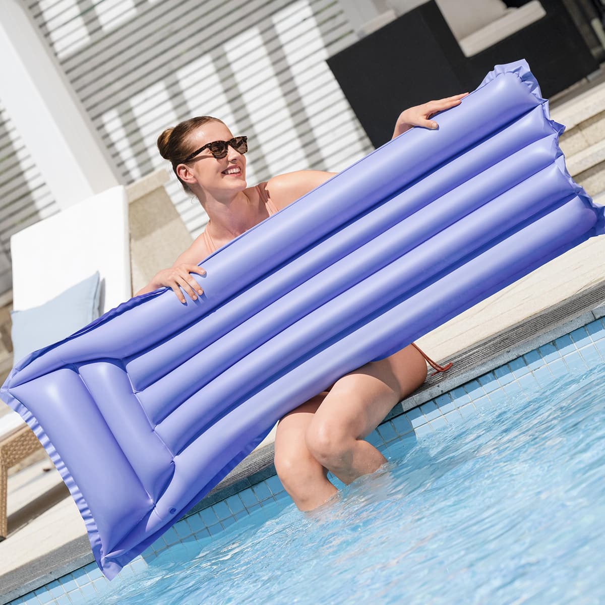 Matelas assortis 6' x 27'' – Émeraude Rouge et Lilas