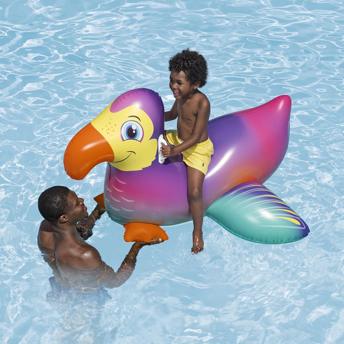 Gonflable à chevaucher - Perroquet