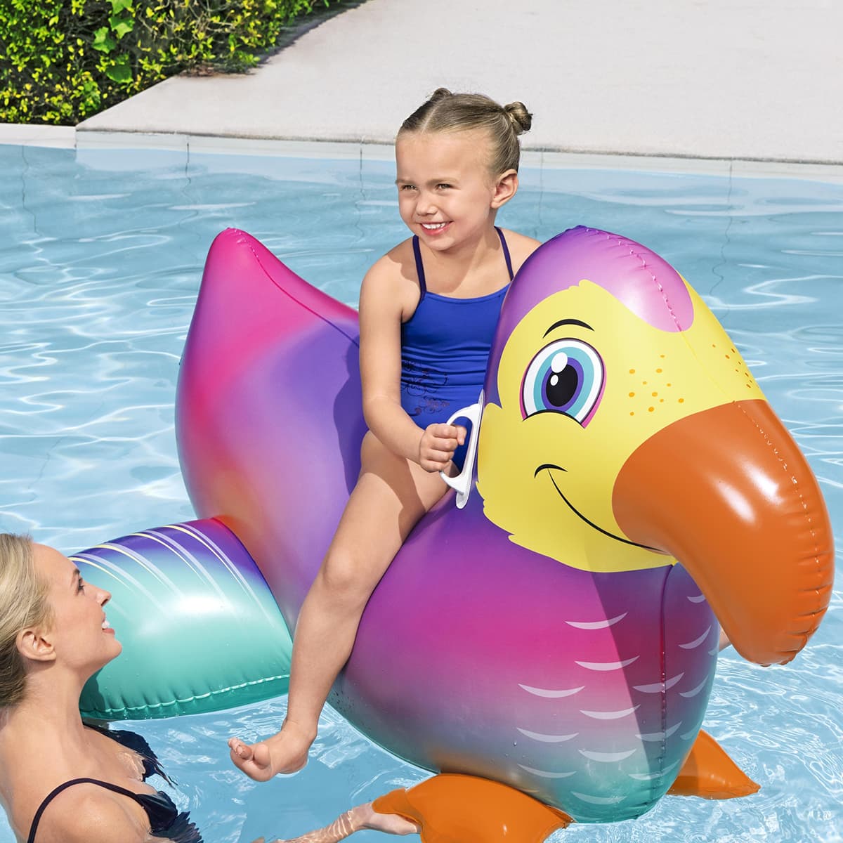 Gonflable à chevaucher - Perroquet