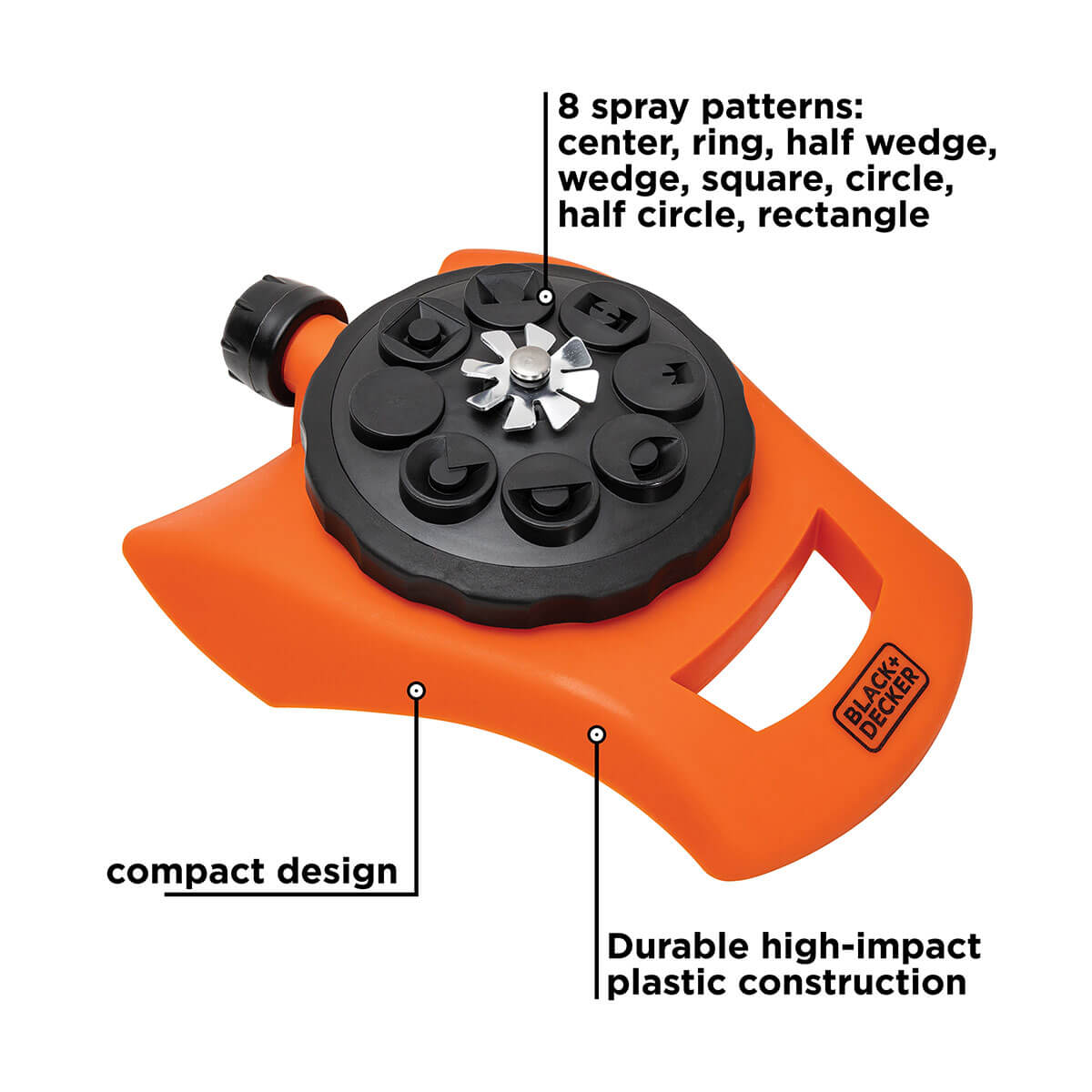 Sprinkler Turret – 8 Adjustable Jets