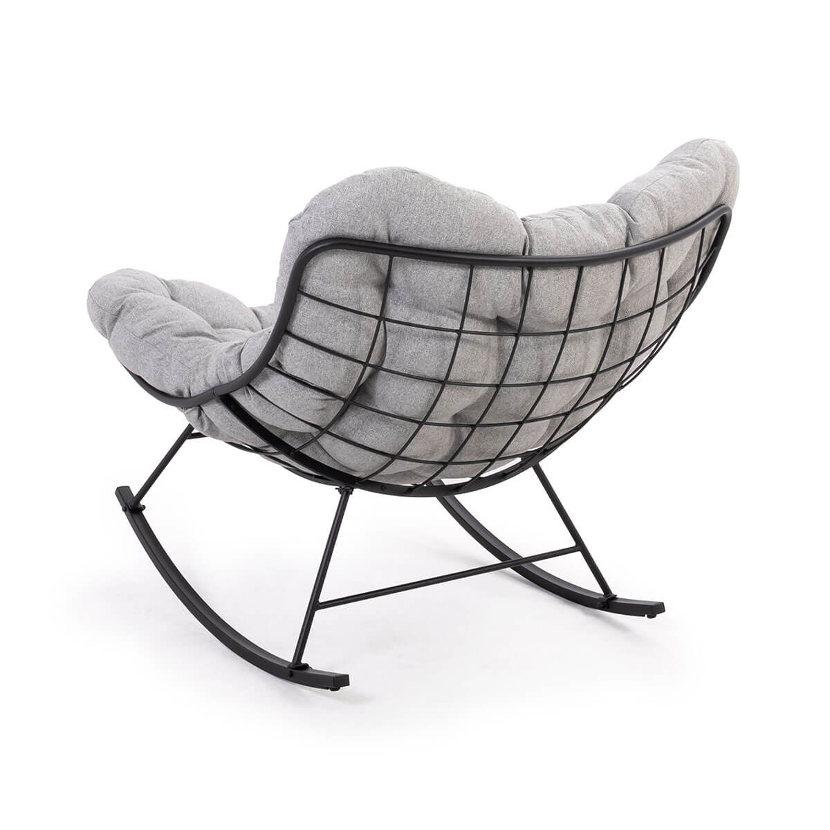 Papasan Rocking Chair - Black