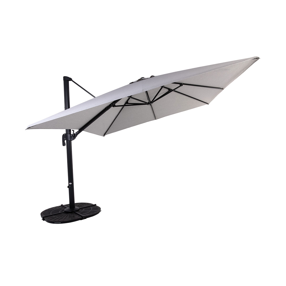 Parasol suspendu carré 10' Deluxe - Gris