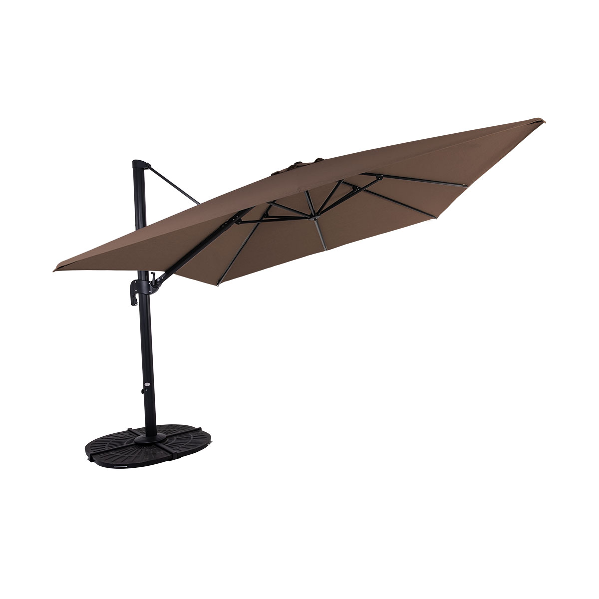 Parasol suspendu carré 10' Deluxe - Taupe