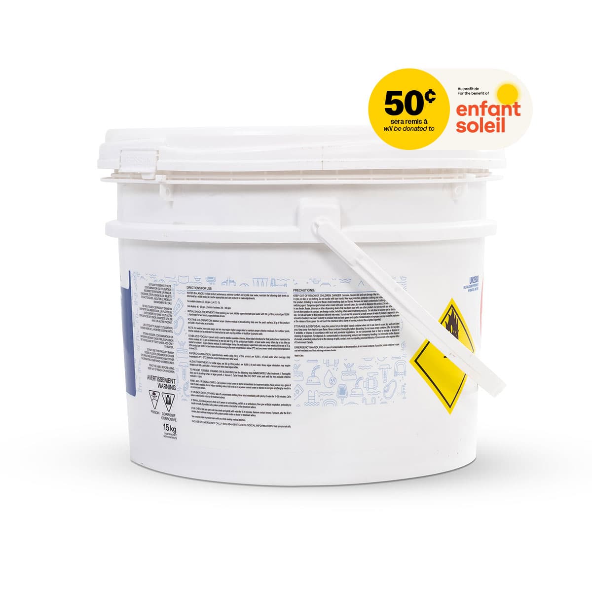 Chlore en granules à dissolution rapide 70% - 15 kg