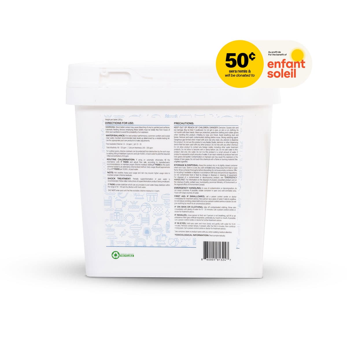 Pastilles de chlore de 3