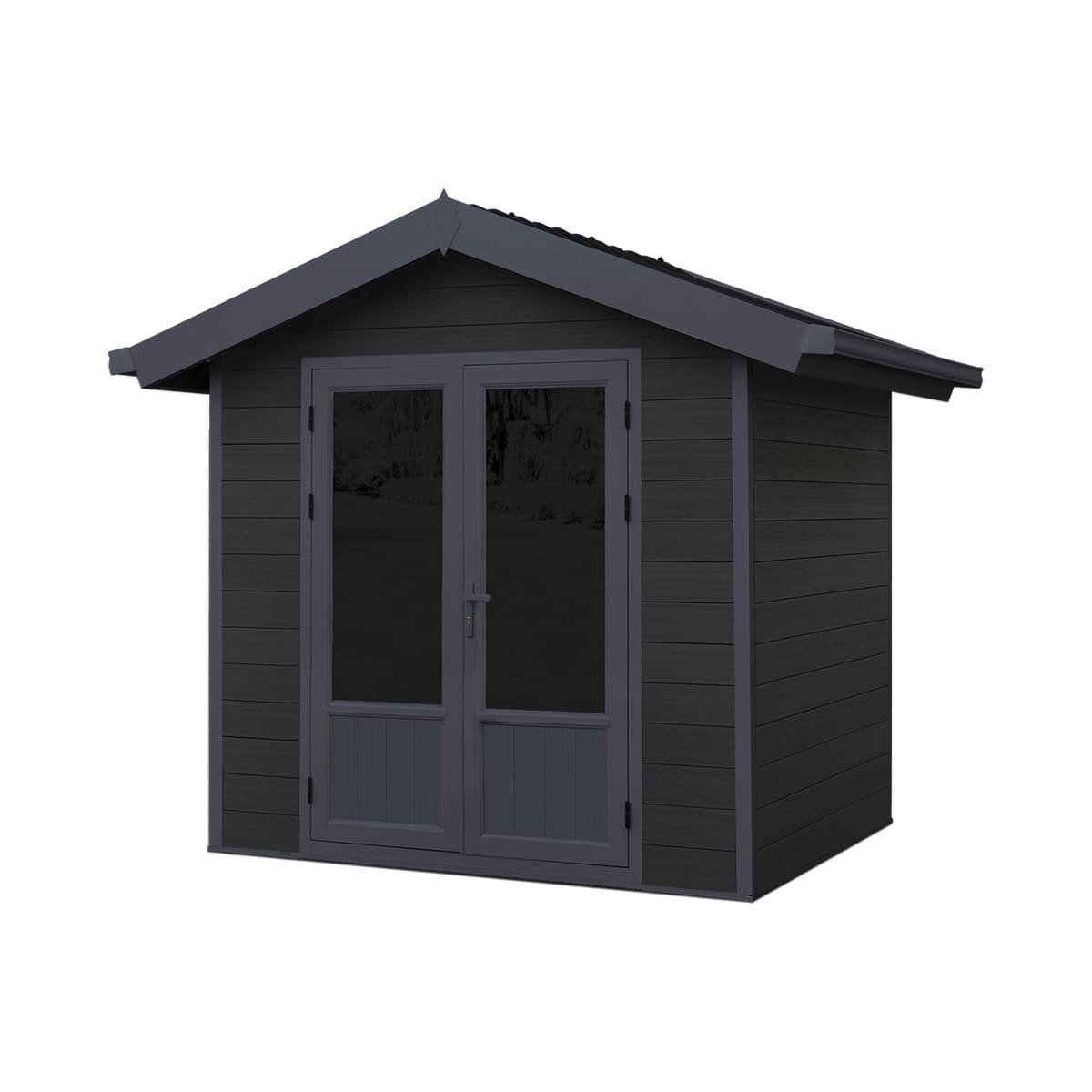 Scandinavian Shed 7' x 7' Nordic Grey/Black