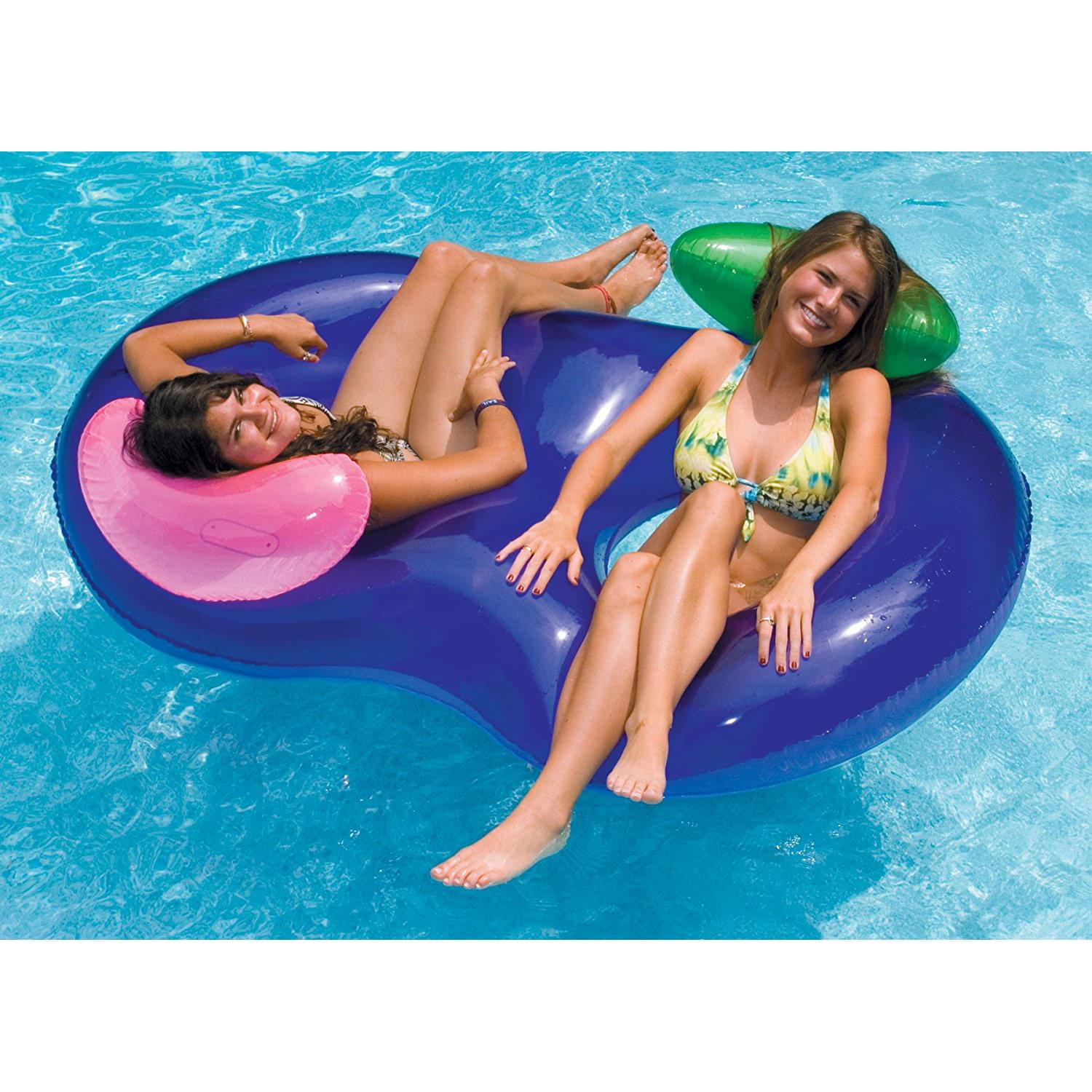 Side By Side Floating Double Ring Pool Lounger