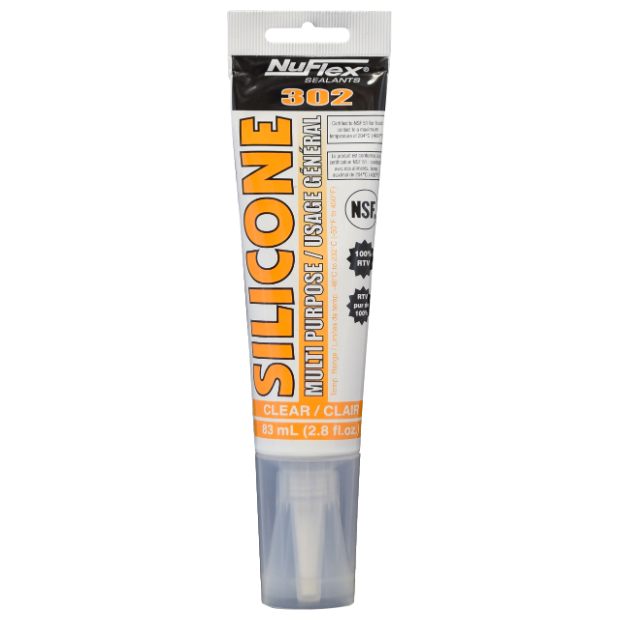 Silicone Clear Nuflex 302 Sealant (83 ml Tube)