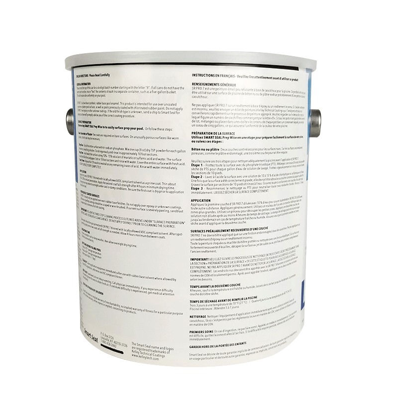 Smart Seal SR Pro 7 Synthetic Rubber Pool Paint (White, 1 Gallon)