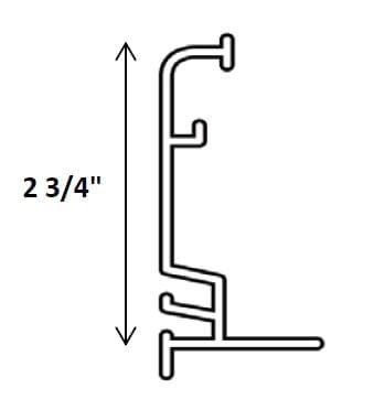 Margelle flex creusé à double voie blanche en sections de 8 pi
