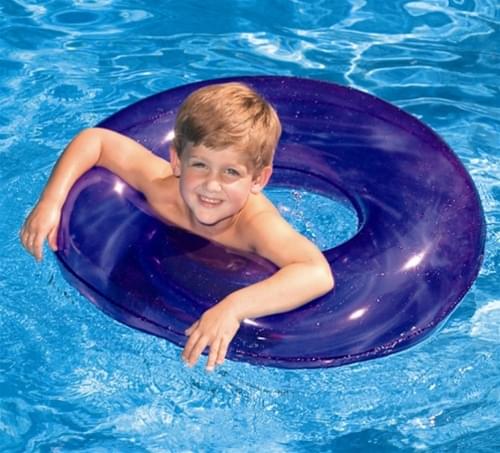 Purple Colour Bright Pool Swim Ring (30 inch)