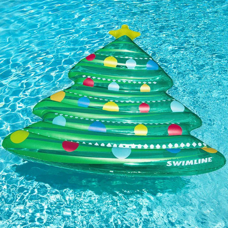 Chaise longue de piscine gonflable arbre de Noël
