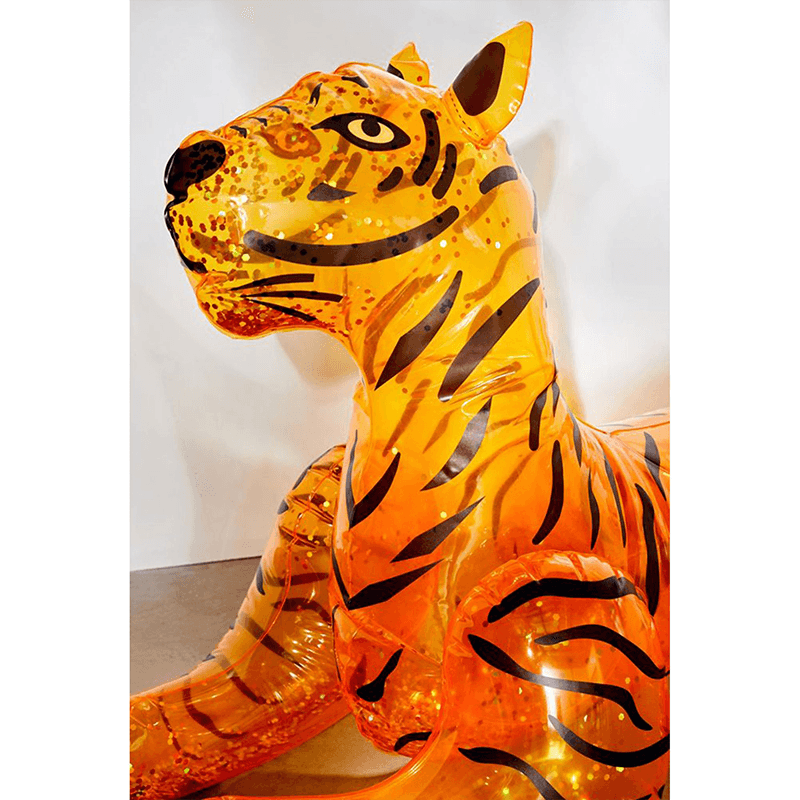 Giant Glitter Tiger Pool Float
