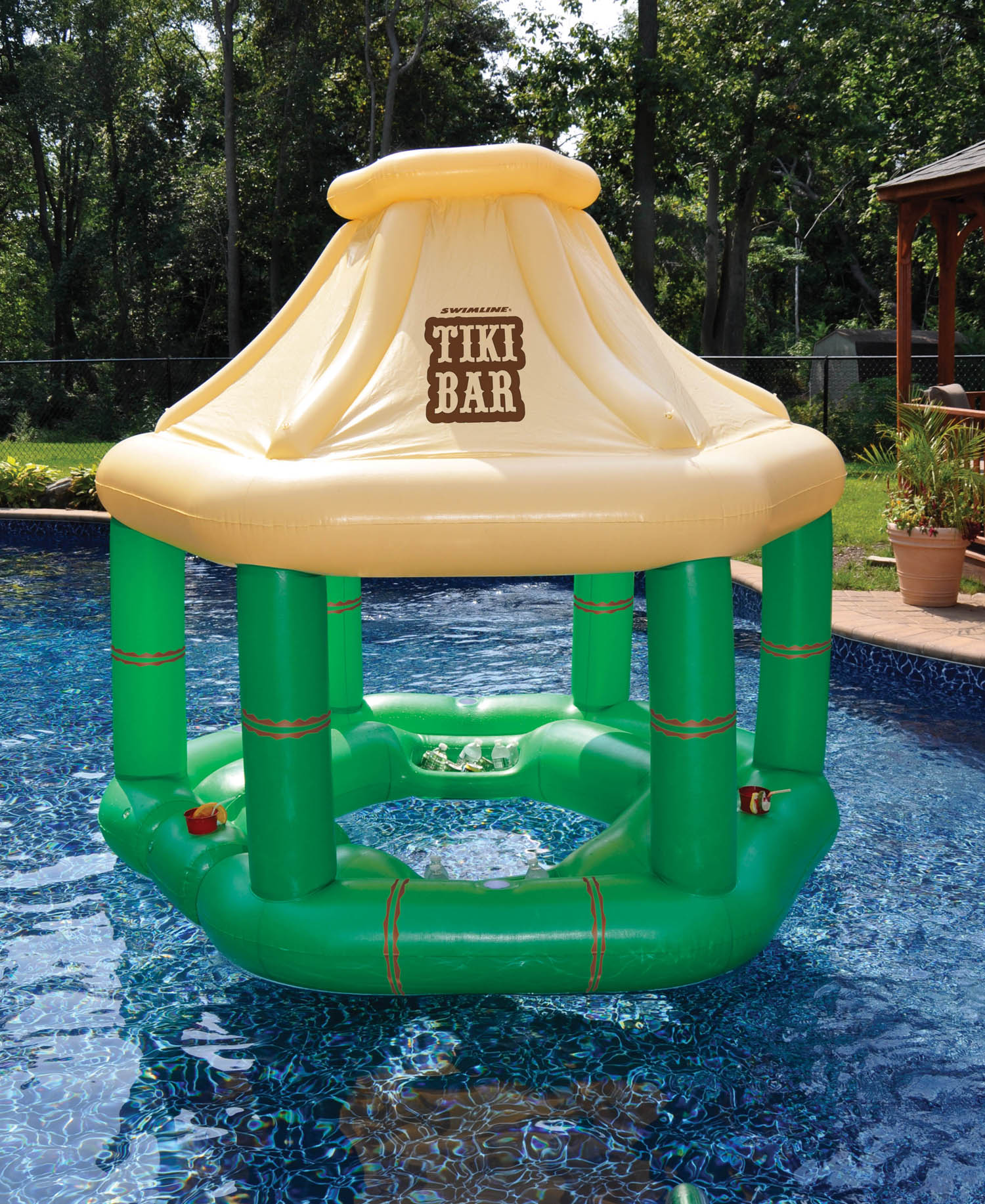 Inflatable Floating Tiki Swim Up Bar