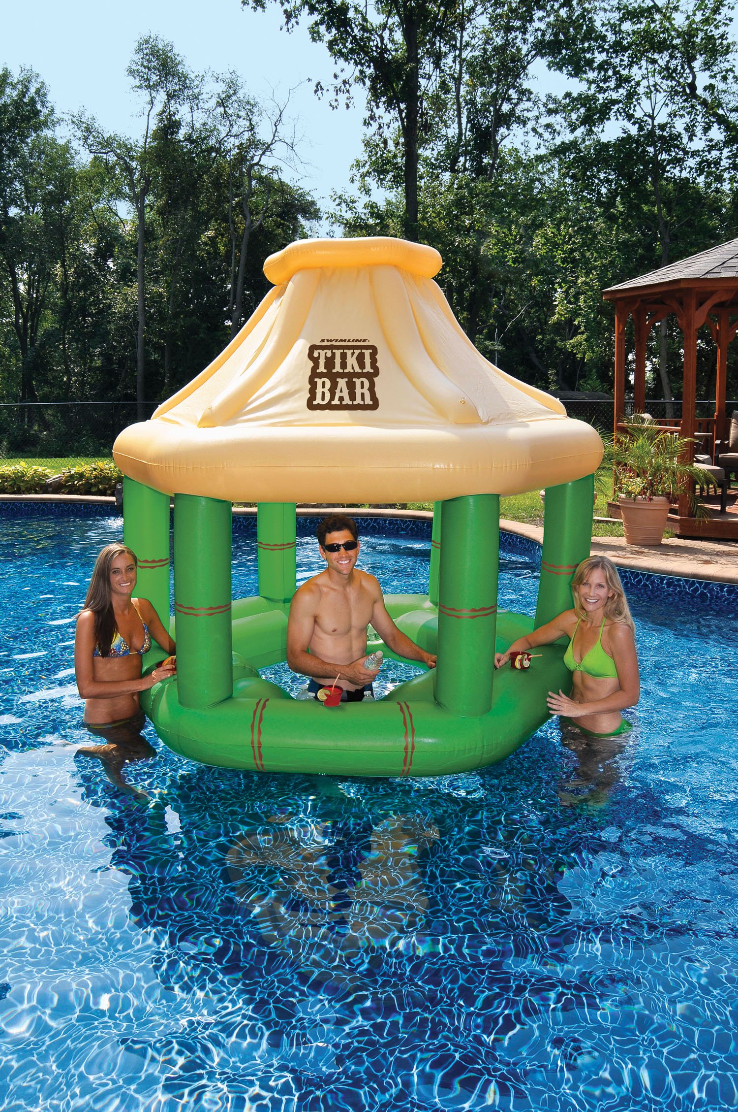 Inflatable Floating Tiki Swim Up Bar