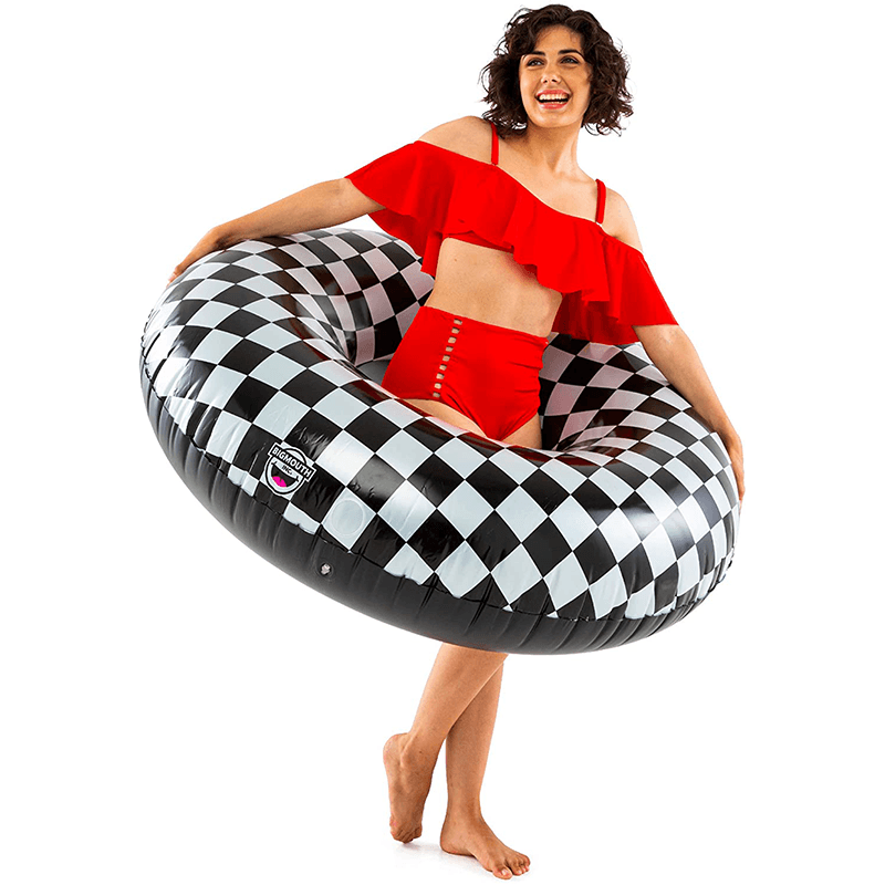 Flotteur d'anneau de piscine à carreaux géants