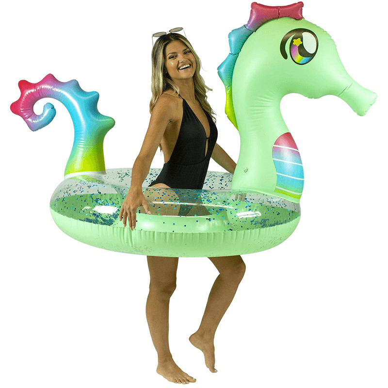 Pool Candy 48 Inch Glitter Seahorse Pool Tube