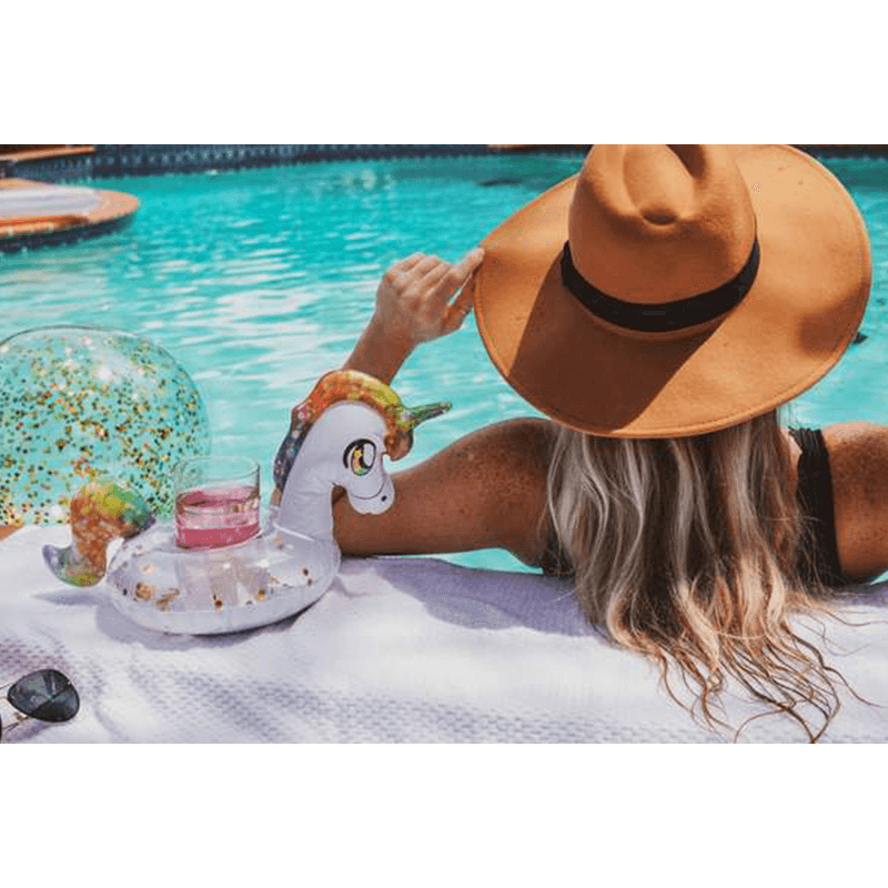 Pool Candy Glitter Unicorne flottant Porte boisson  (Paquet de 2)