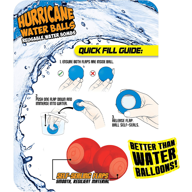 Balles d'eau réutilisables Hurricane (Paquet de 3)
