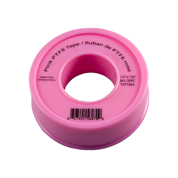 Ruban PTFE d'étanchéité à filetage rose de 0,5 pouce X 520 pouces