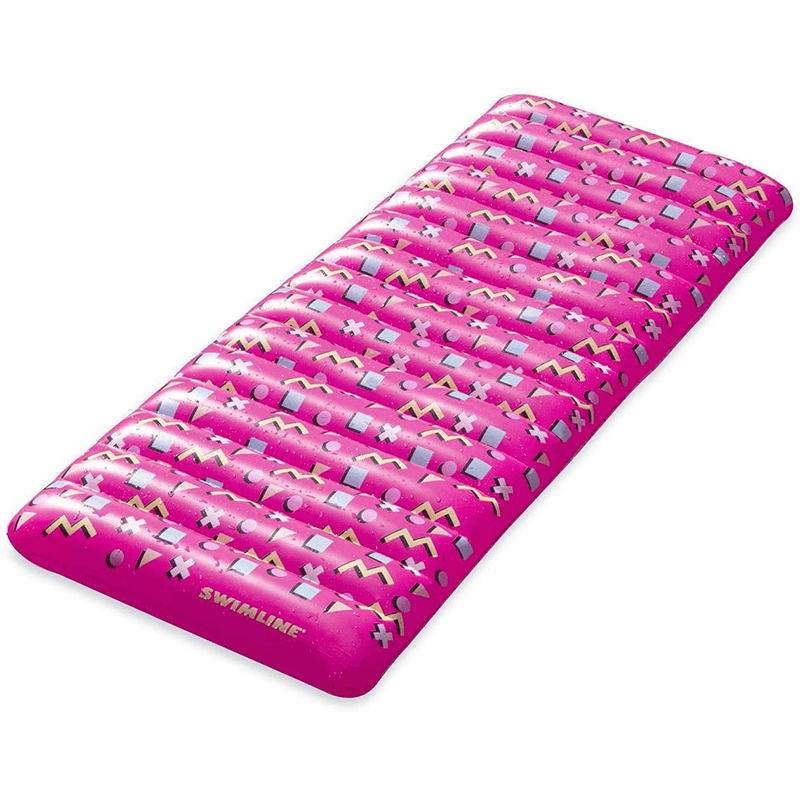 Matelas de piscine gonflable rétro rose