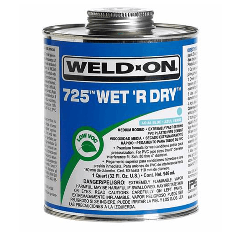 IPS 725 Wet R Dry Glue 1/4 Pint Blue