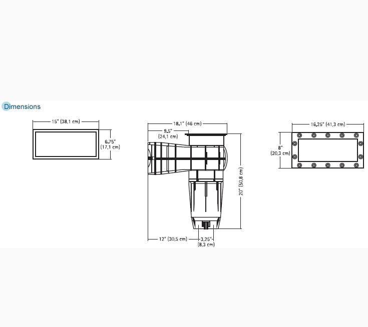 Trousse d'écumoire pour piscine creusée WFL de Carvin (gris)