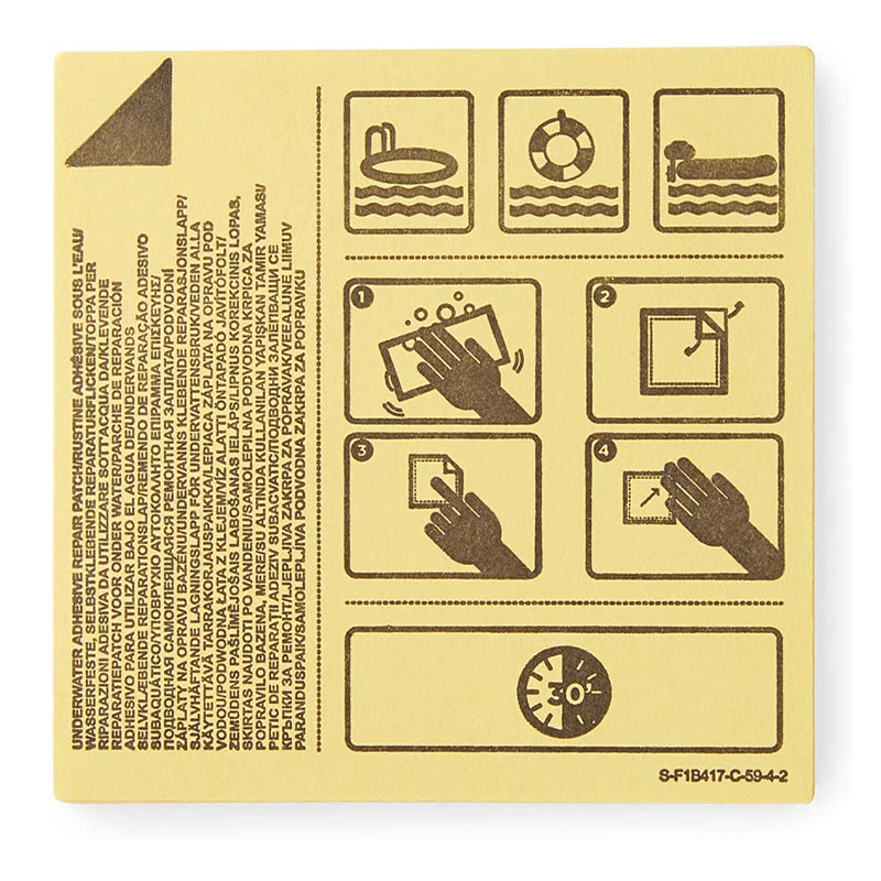 Patch de réparation adhésif sous-marin Bestway (carré de 2,5 pouces)