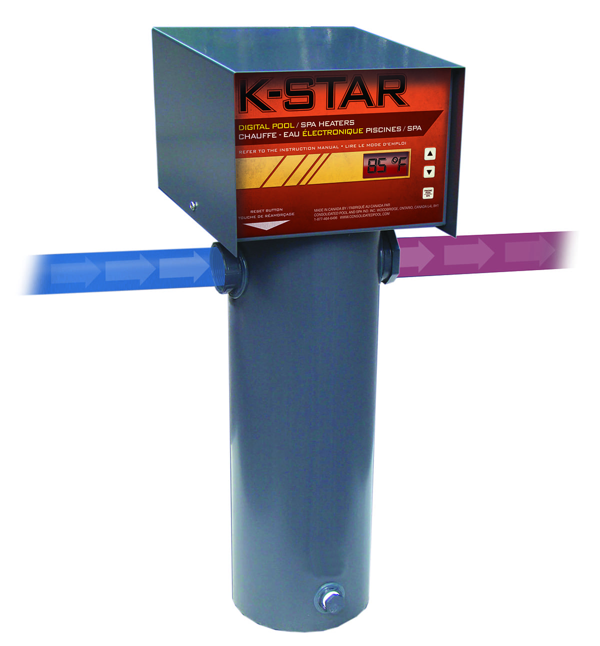 K-Star 15KW Digital Titanium Salt Water Friendly Electric Pool/Spa Heater (90,000 L)