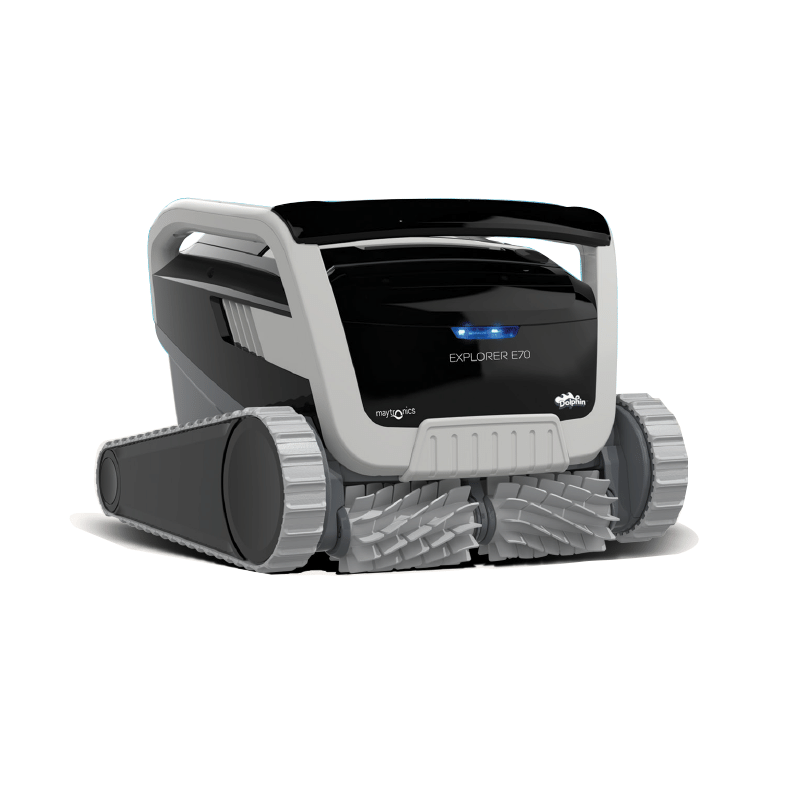 Dolphin Explorer E70 WiFi Capable Robotic Pool Cleaner with BlueTooth and Caddy Cart