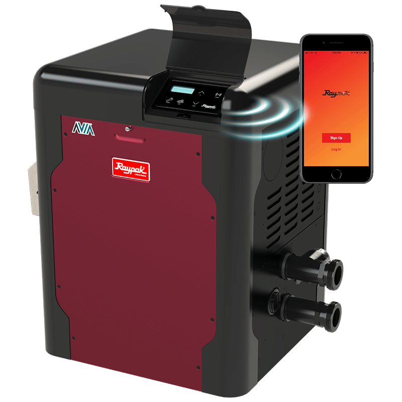 RayPak AVIA 264,000 BTU Electronic Natural Gas Swimming Pool Heater