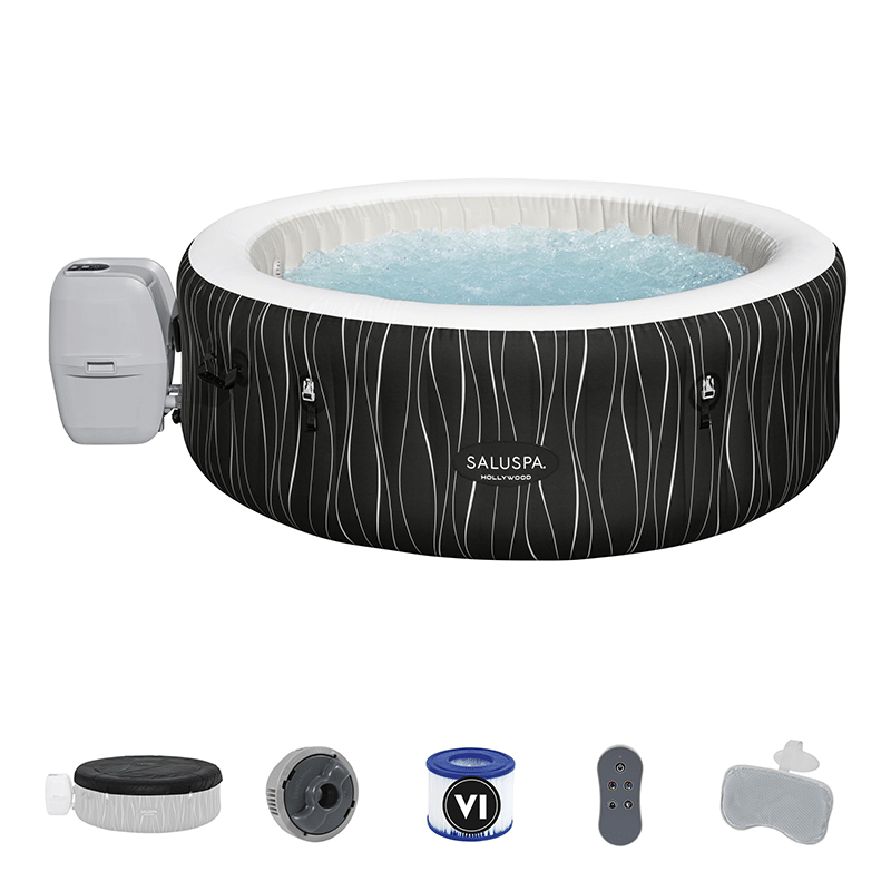 Spa gonflable pour 4 à 6 personnes Hollywood Airjet de Saluspa (77 x 26 pouces)