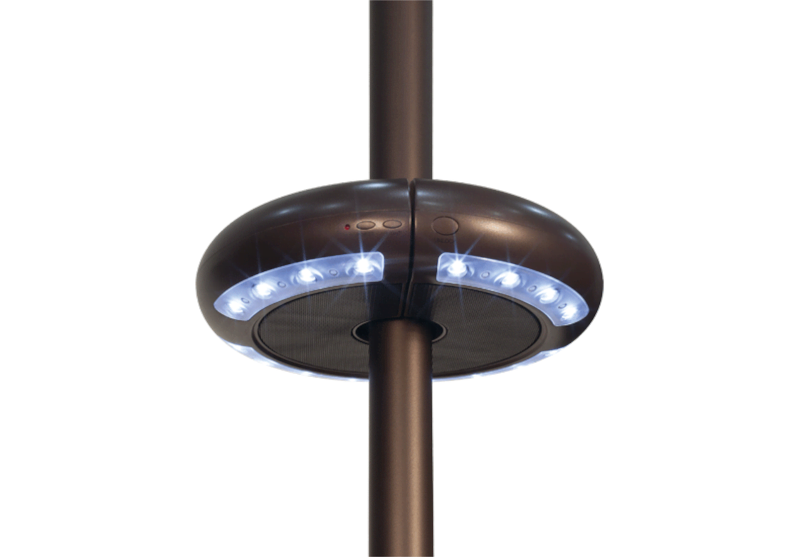 Luna Umbrella Light With Bluetooth Speaker (Black)