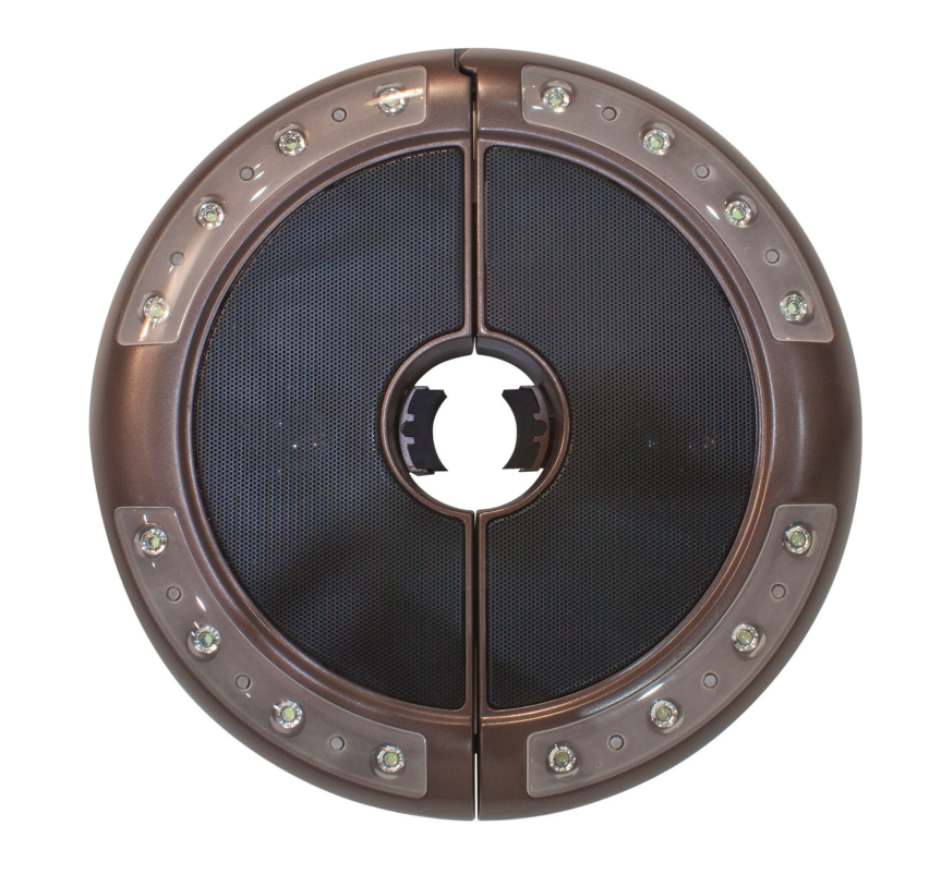 Luna Parapluie lumineux avec haut-parleur Bluetooth (Bronze)