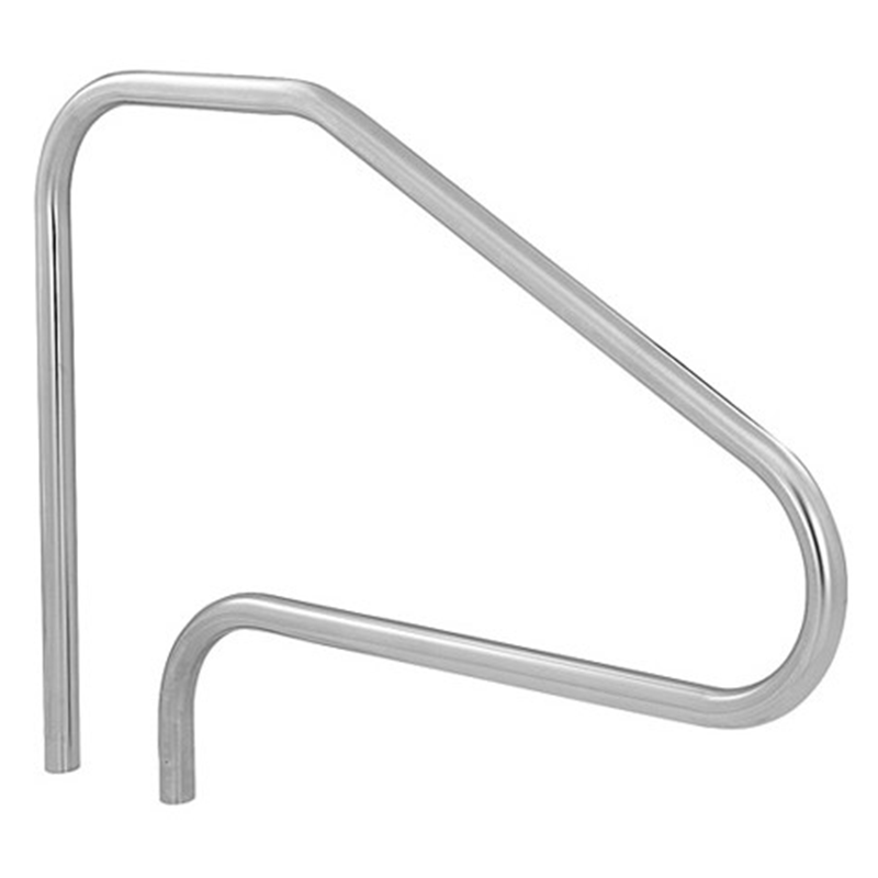 Rampe d'escalier en acier inoxydable à 4 coudes montée de plate-forme à plate-forme