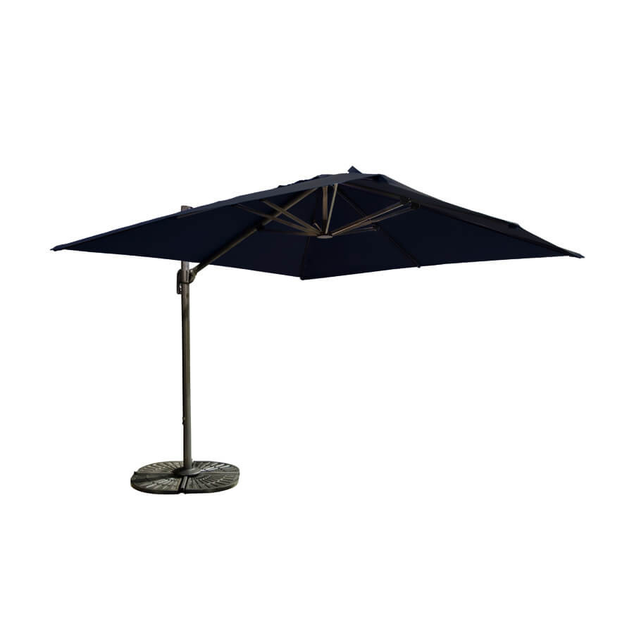 Deluxe hanging parasol 10' - Charcoal / Black