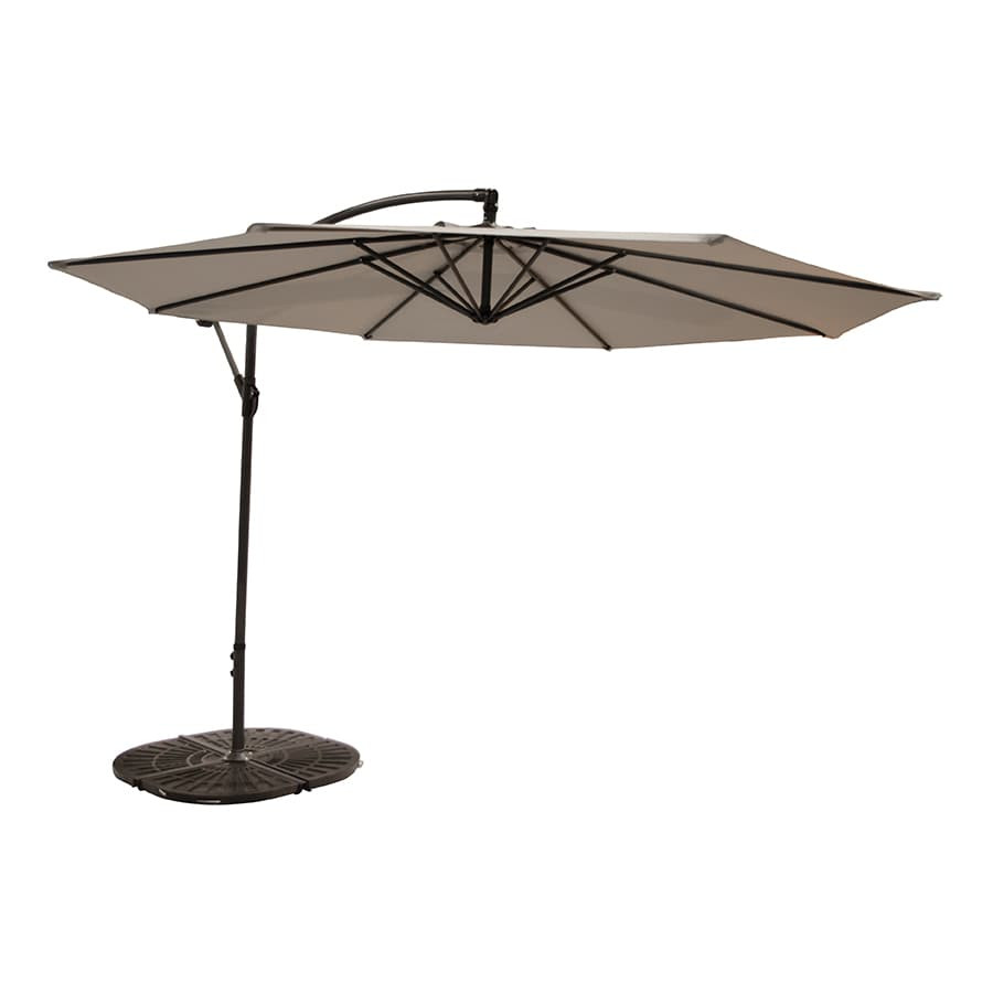 Parasol suspendu 10' (3,1 m) - Noir / Gris