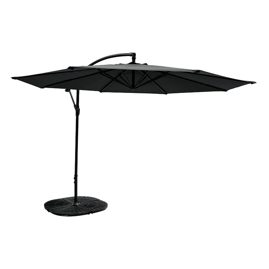Hanging parasol 10' (3,1 m) - Black / Black