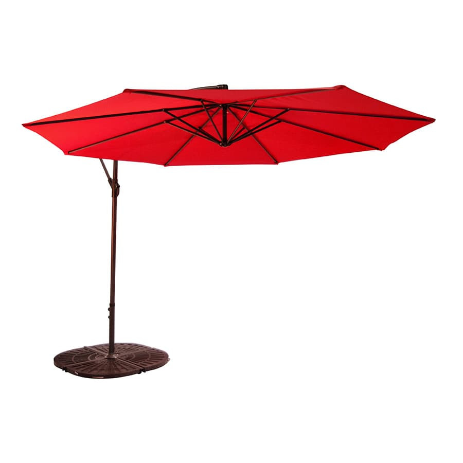 Parasol suspendu 10' (3,1 m) - Noir / Rouge