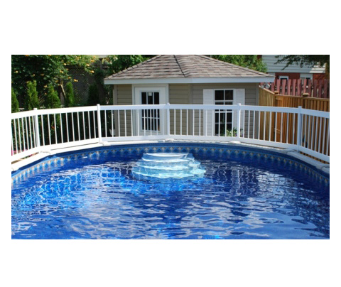GLI White Above Ground Pool Fence Kit (Kit C - 2 Sections)