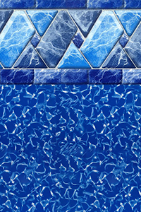 Toile accrochée River Stone ronde de 12 pieds pour piscine d'une hauteur de 52 pouces